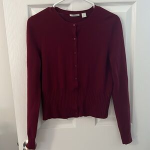 Halogen Burgundy Cardigan Sweater